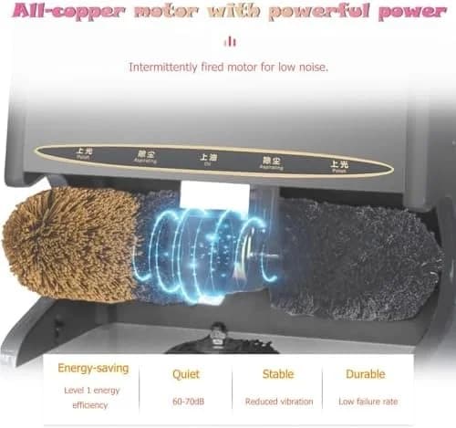 Automatic Shoe Polisher - Dual Brush System & Dust Removal for Effortless Shine, Perfect for Leather Shoes, Fast & Effective Shoe Care for Home & Commercial Use