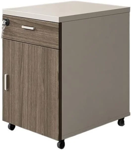 White File Cabinet Office nizer Computer Desk Accessories Information Cabinet & Printer Stand Multifunctional Office Furniture for Home & Workplace Storage Solutions,Bruin